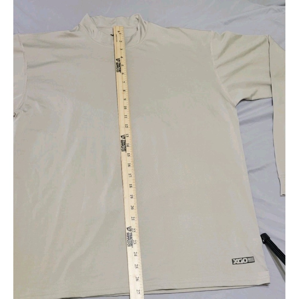 XGO Shirt LARGE Mens Crew-Neck Made USA Base‎ layer TAN